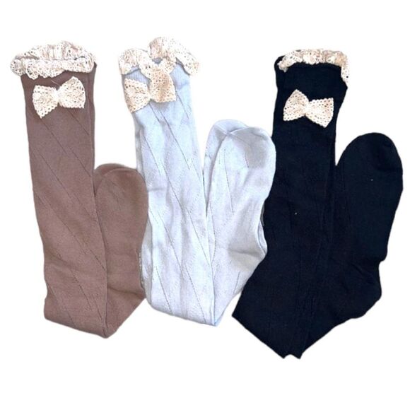 Bundles ( 3 pairs) of knee boots Lance High socks Women’s Girls socks - Picture 1 of 2